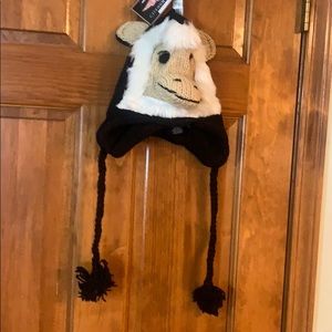 New Animal Pilot Monkey Hat 100% Wool MWT